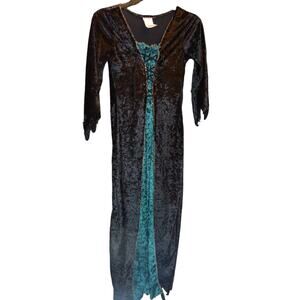 Girls Black and Green Witch Dress, Halloween Costume, Size 12-14, Dress-up